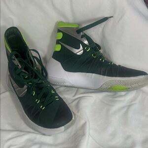 Nike Green and Silver Athletic Shoes
